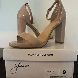 Adams Tan Block Heel Sandals